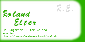 roland elter business card